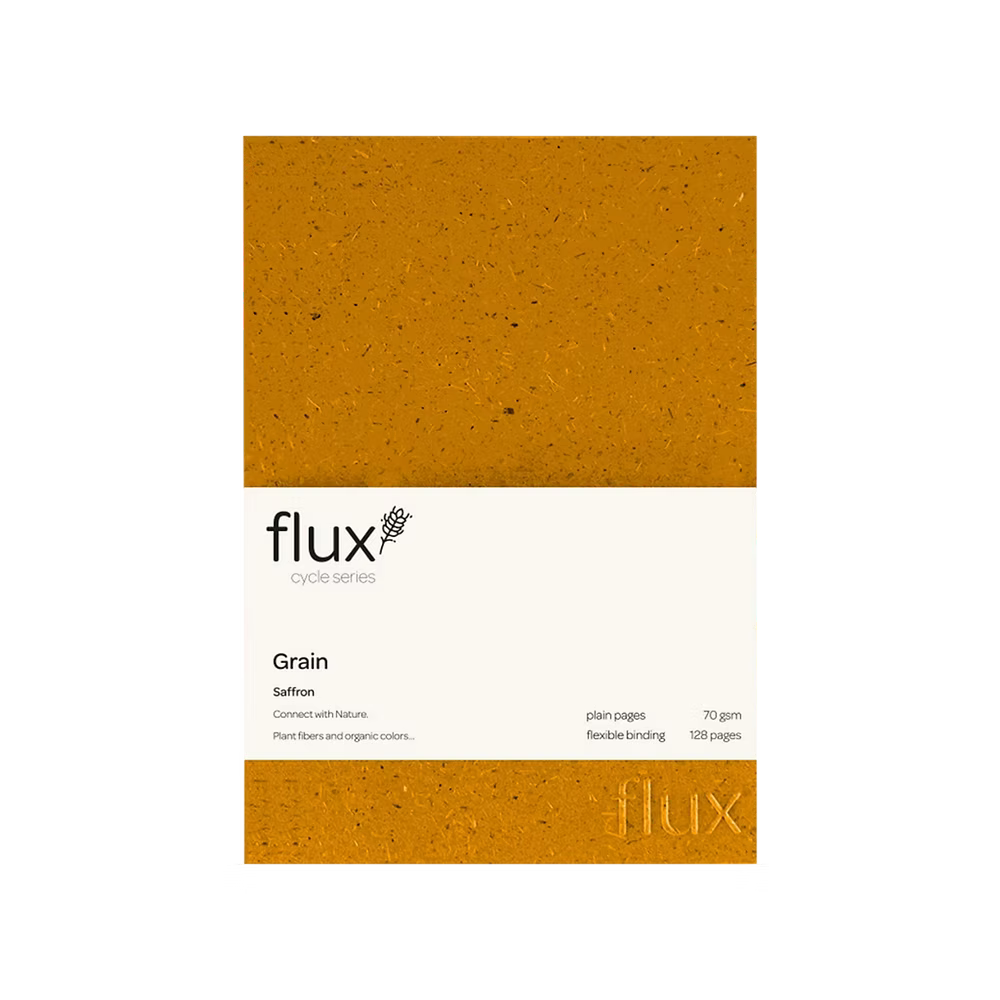 Flux Notebook Cycle Midi A5 Notebook Grain Saffron
