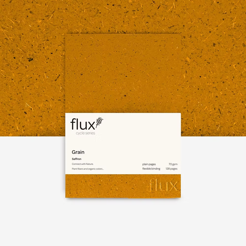 Flux Notebook Cycle Midi A5 Notebook Grain Saffron
